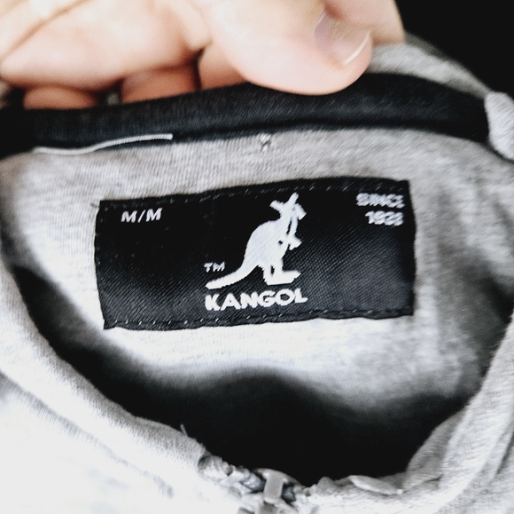 KANGOL | colour block ⅓ zip pullover hoodie - Picture 7 of 9